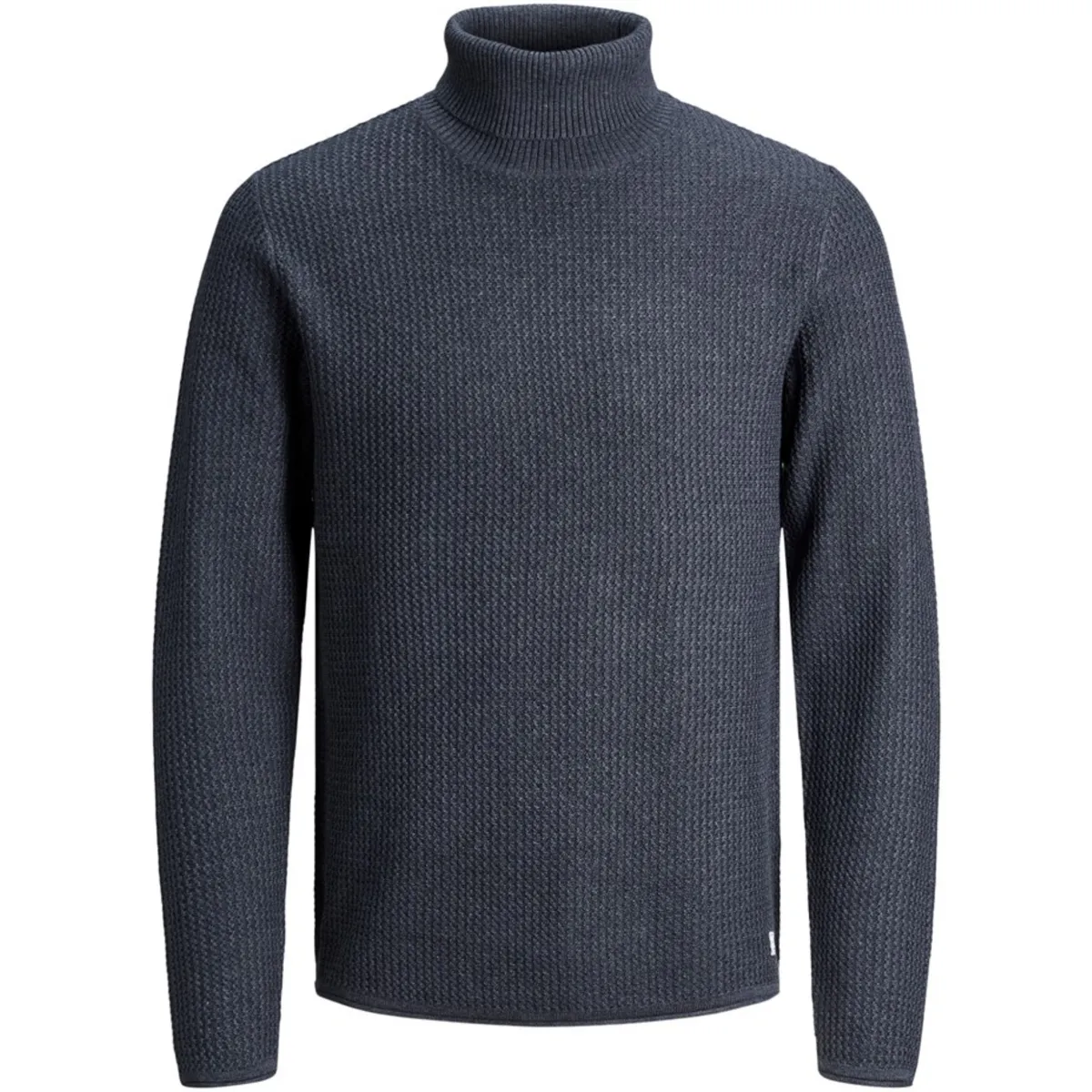 12222265 JPRBLUCARLOS KNIT ROLL NECK LN PLS MOOD INDIGO