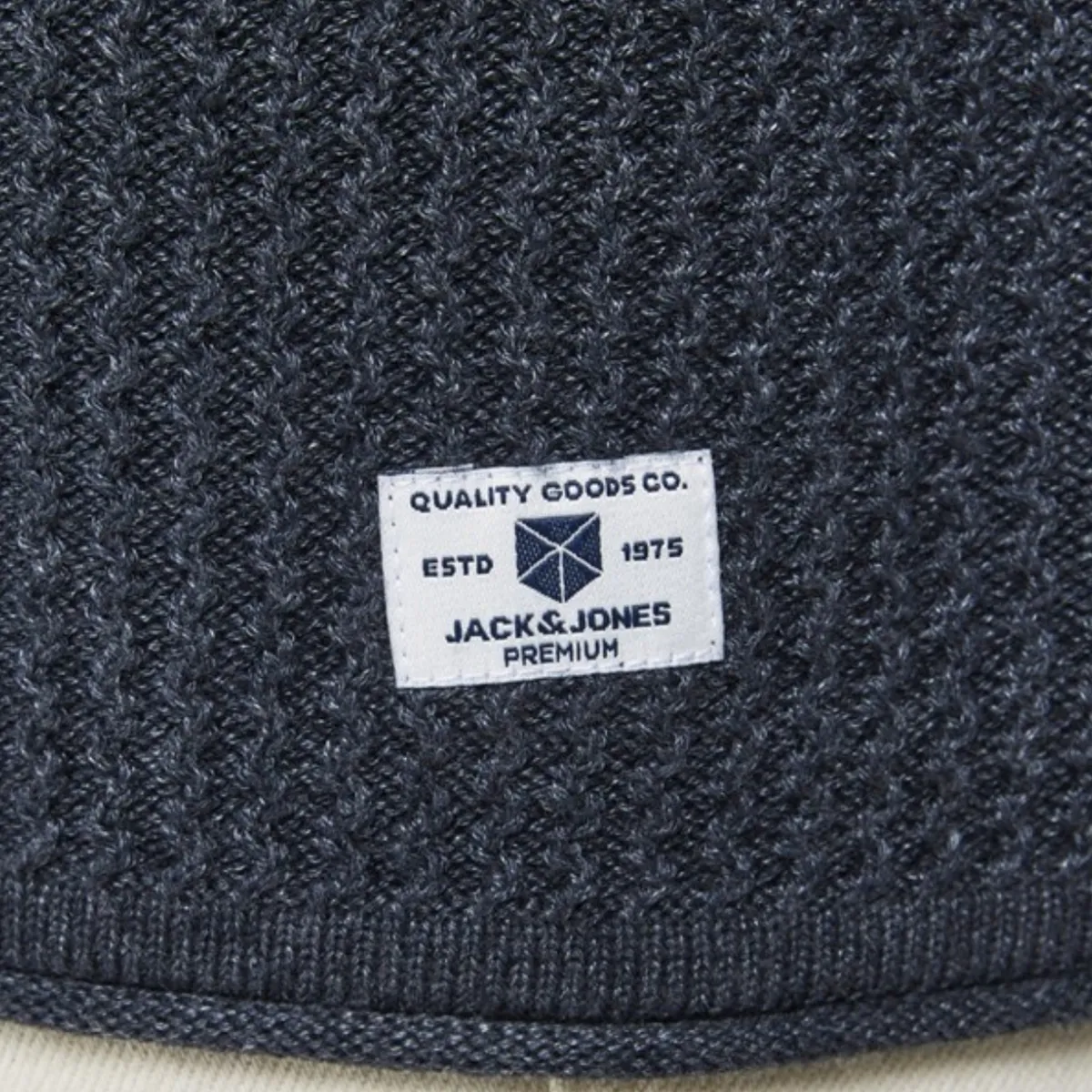 12222265 JPRBLUCARLOS KNIT ROLL NECK LN PLS MOOD INDIGO