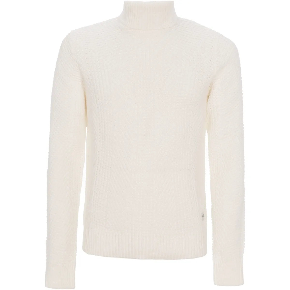 12225543 JWHSTANFORD KNIT ROLL  NECK CLOUD DANCER