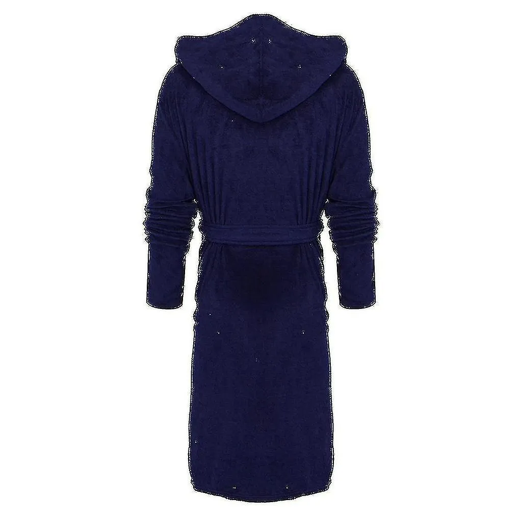 Albornoces para hombres, resort Hotel Home Spa Terry Robe Fleece Robe Plush Long Hooded Albornoz