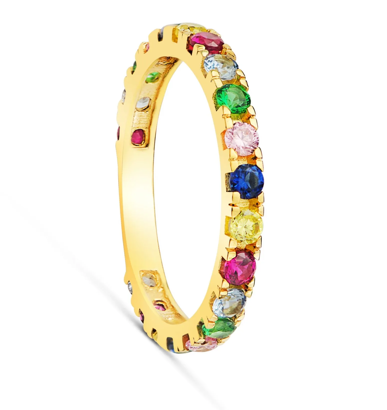 Anillo Oro Circonitas de Colores