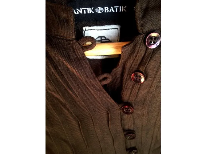Antik Batik Vestidos Marrón oscuro 