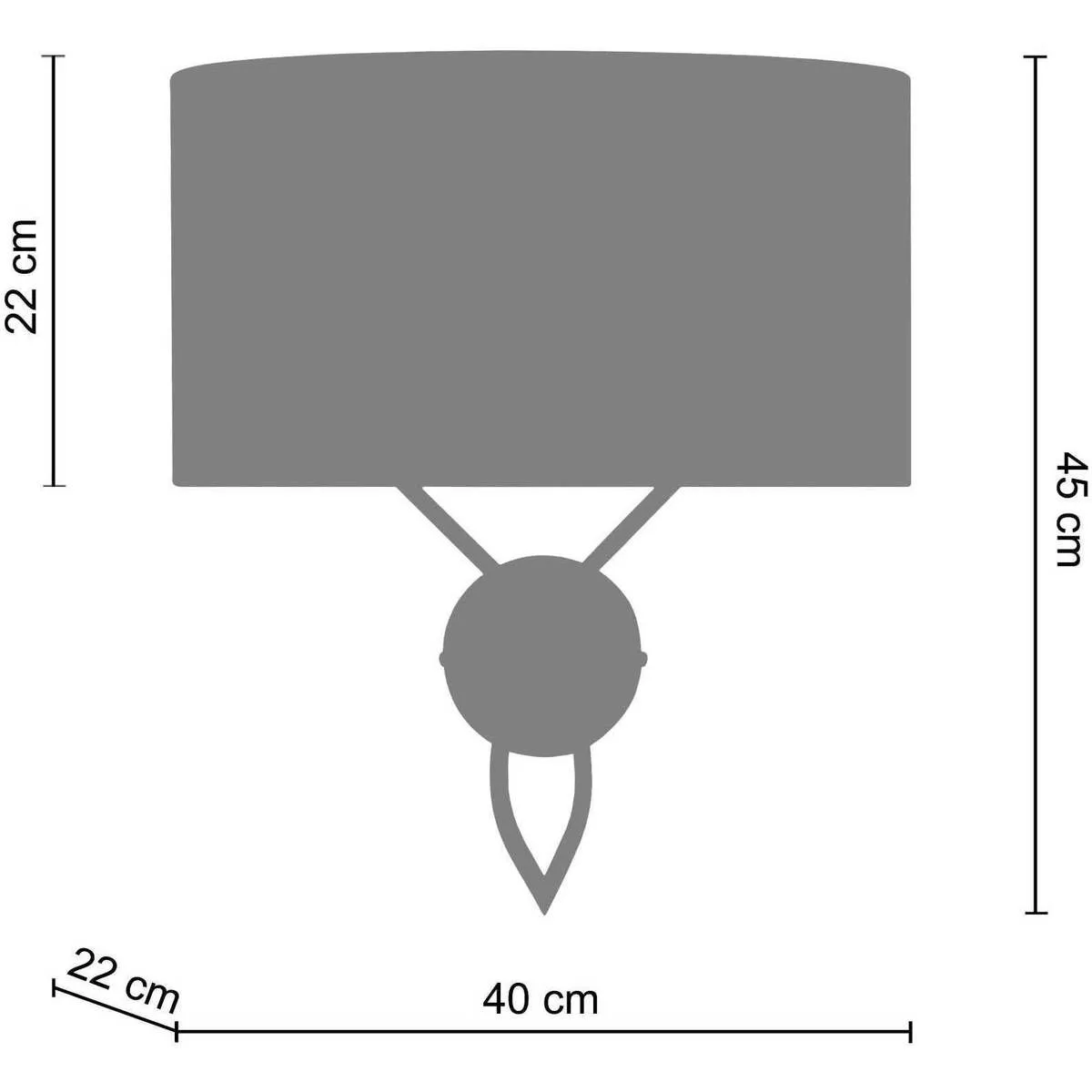 Aplique rectangular metal oro y crudo