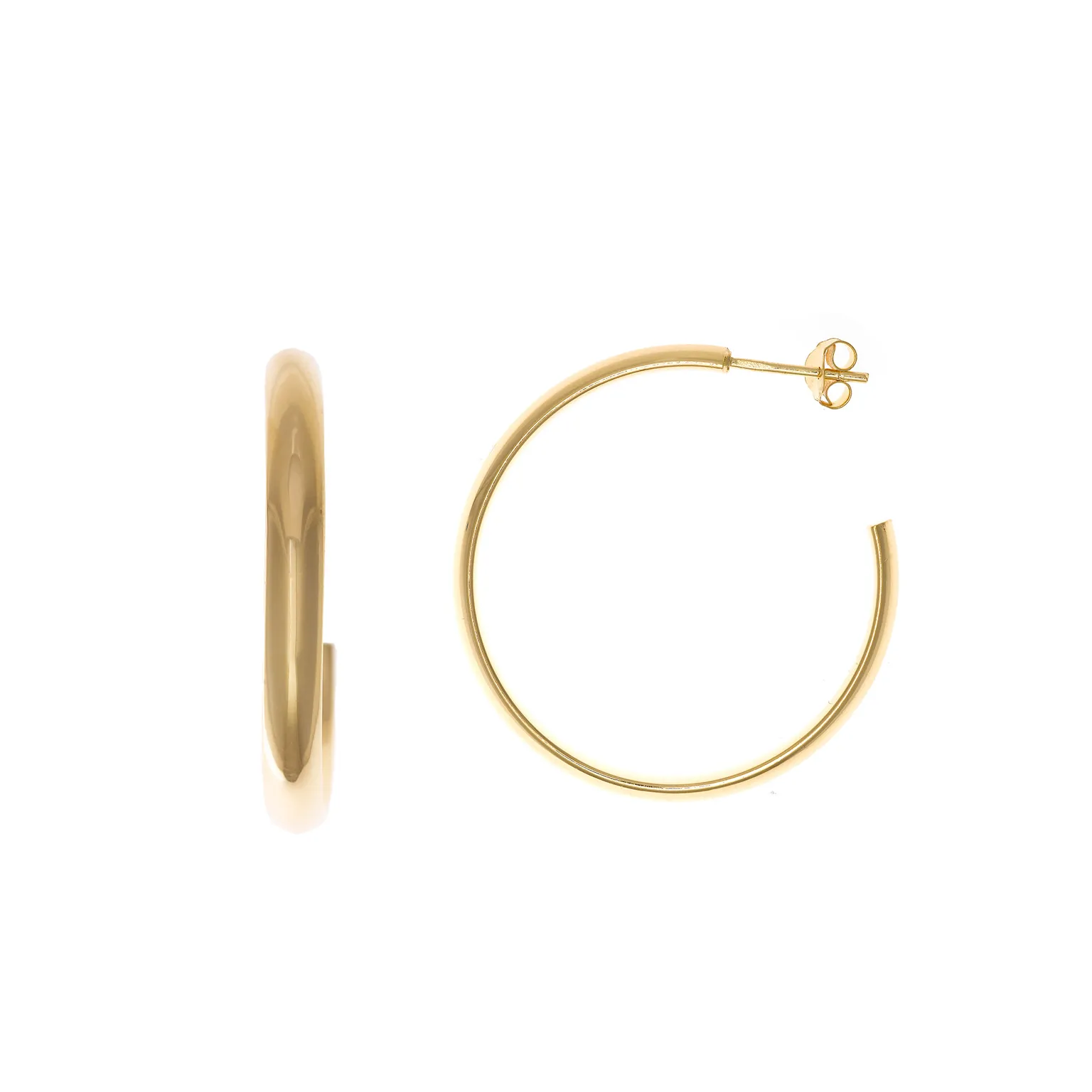 Aros Plata chapados en Oro 254A0064