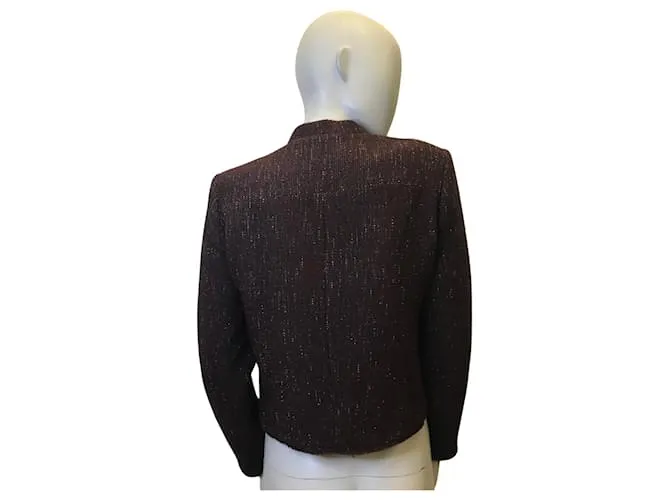 Berenice Chaqueta marrón jaspeado Marrón oscuro 