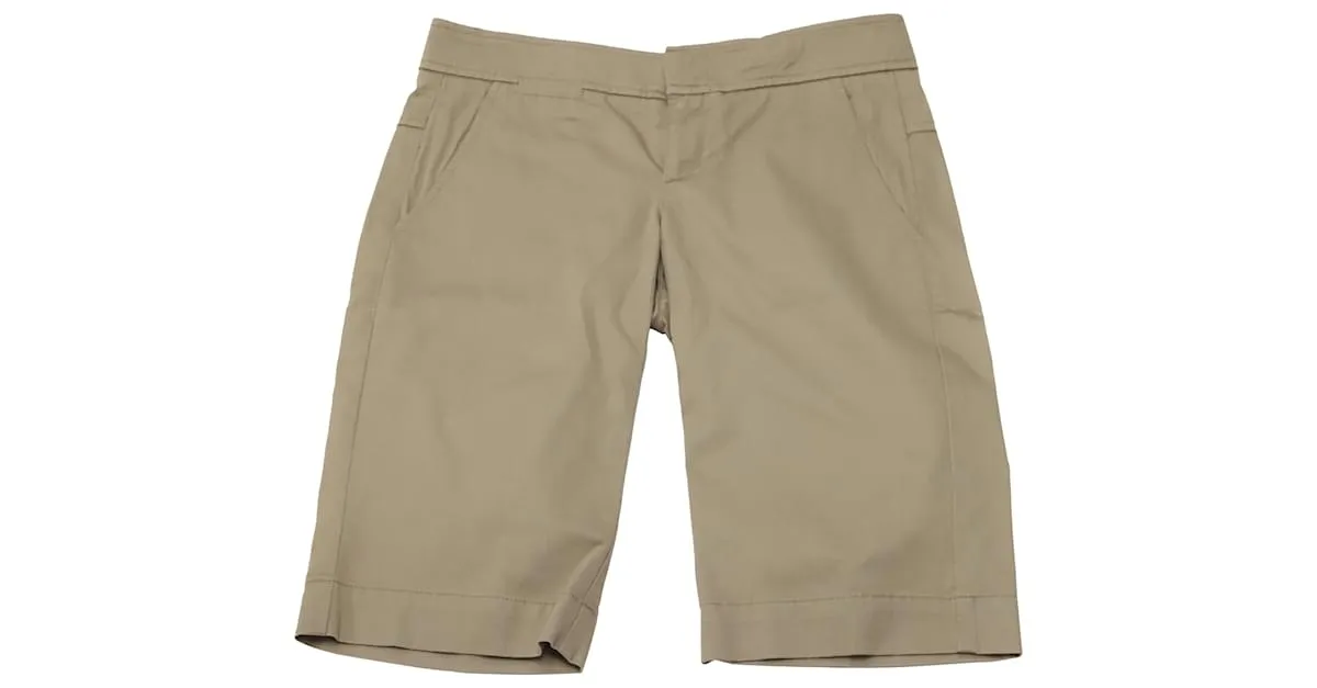Bermudas Vince Twill en Algodón Beige 