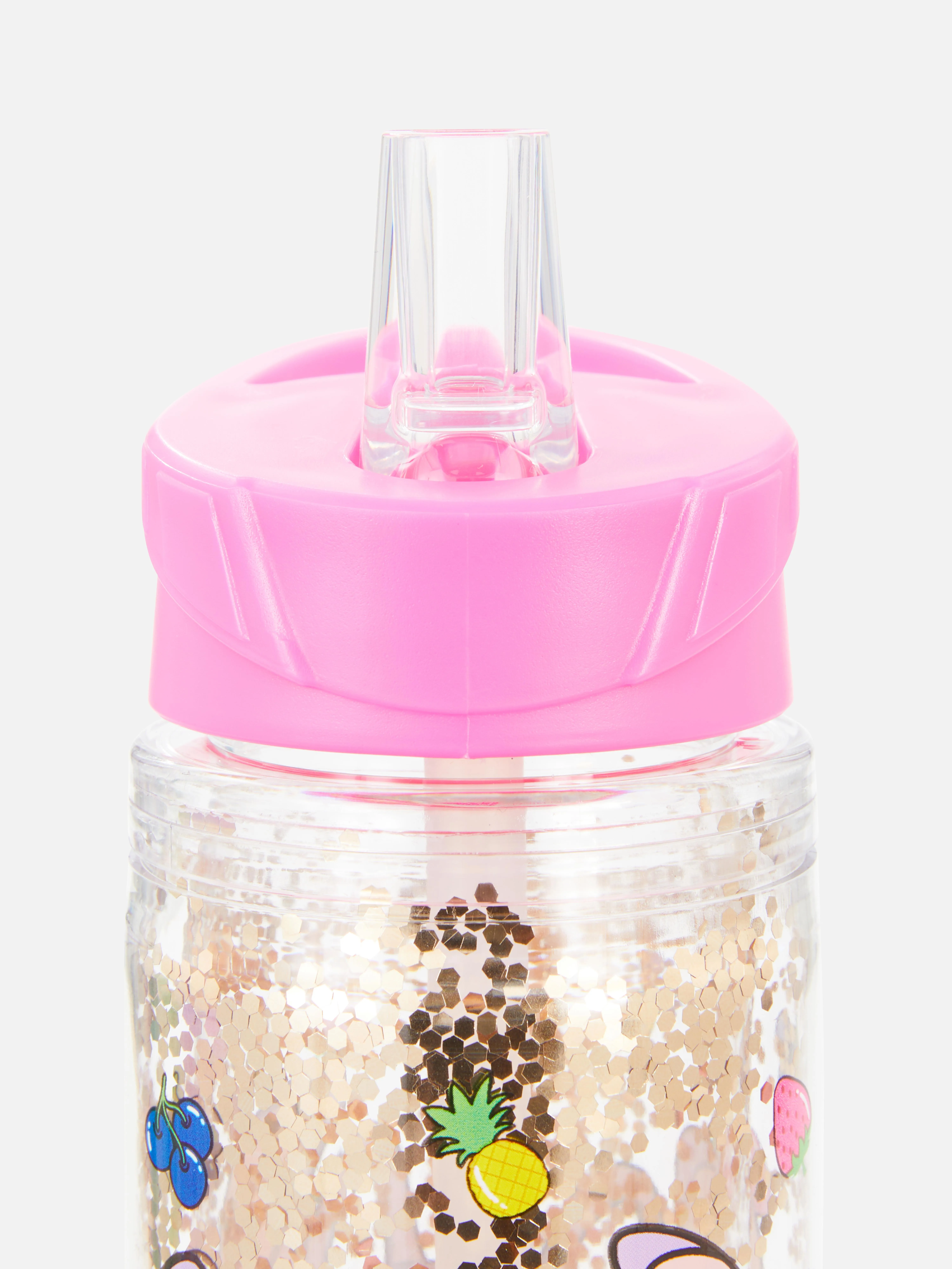 Botella de agua con purpurina de Ángel de Disney