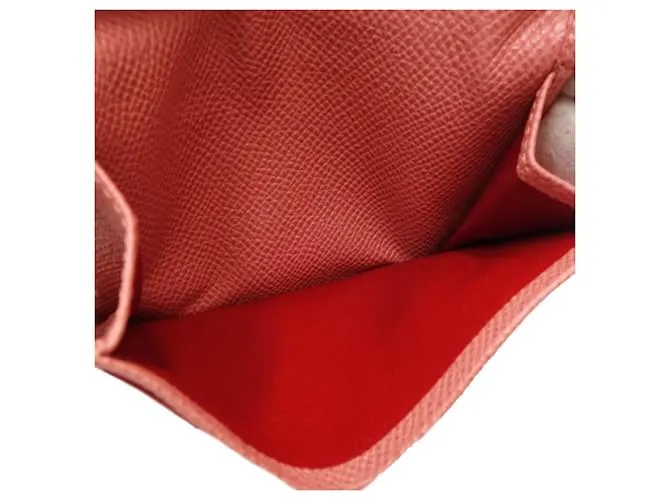 Bulgari Estuche de tarjetas de cuero rosa Bvlgari 
