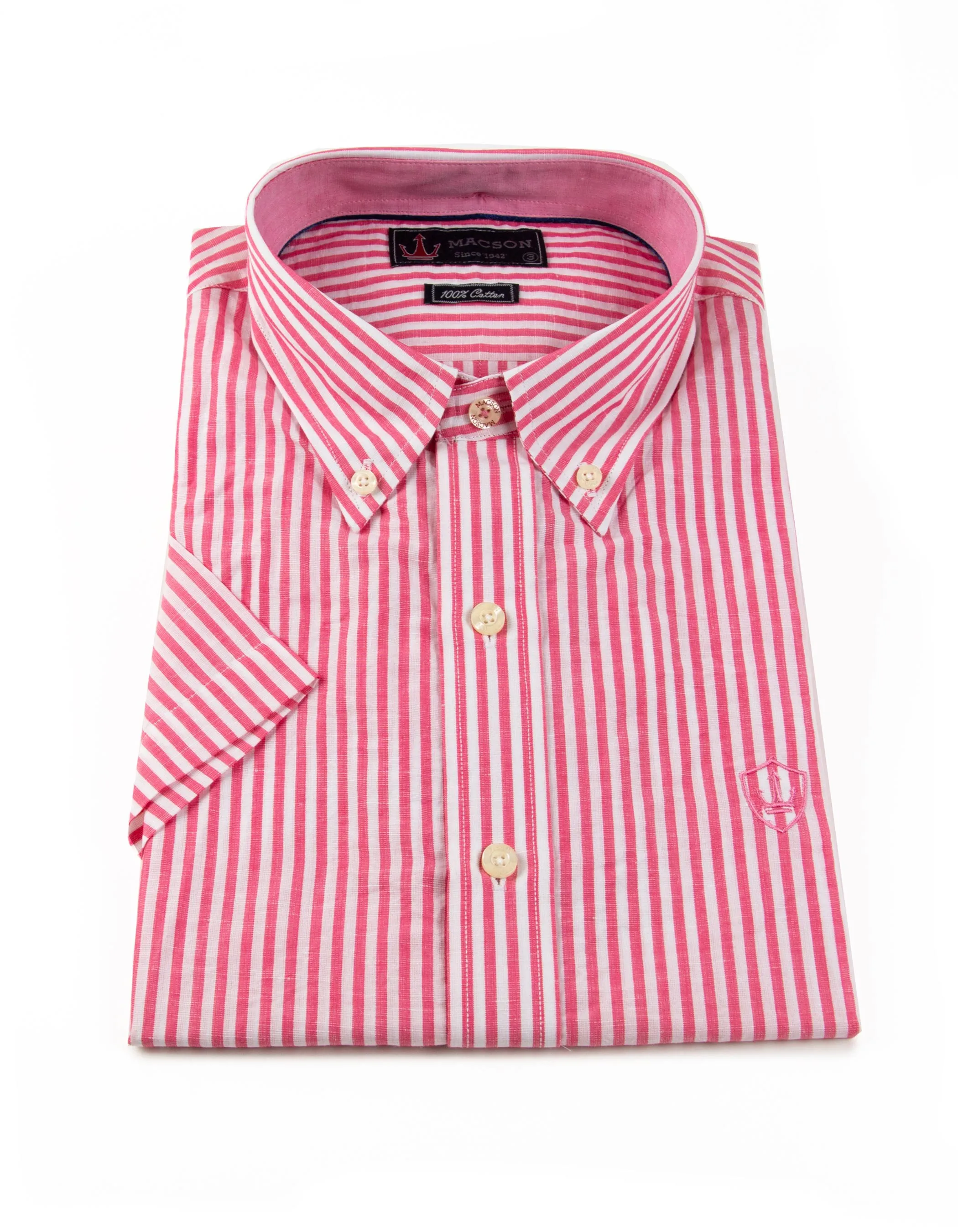 Camisa de rayas de manga corta mcs