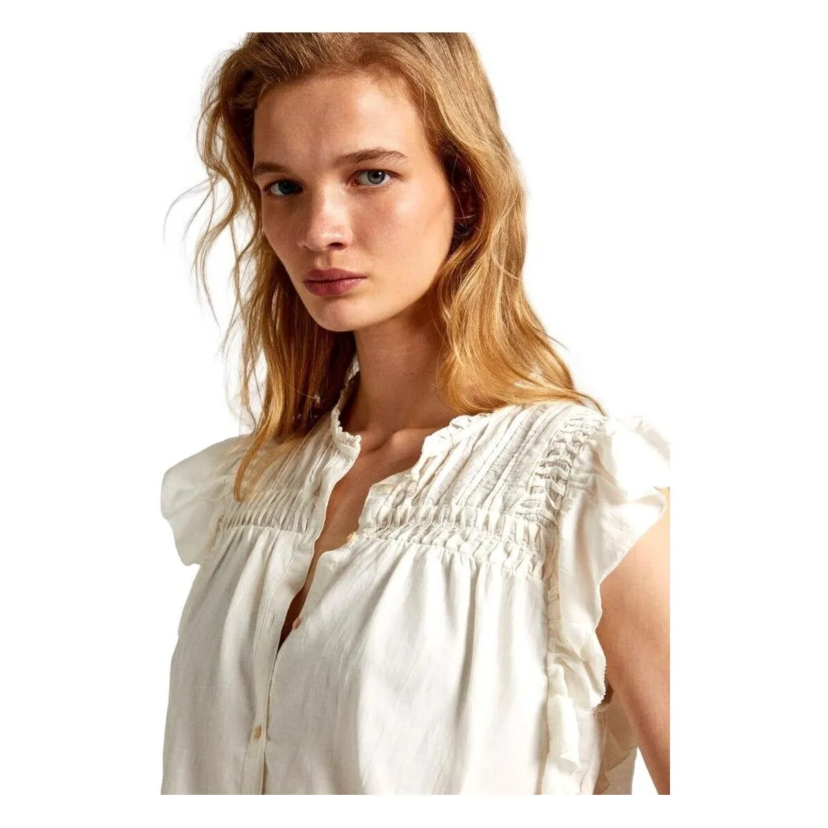 CAMISA DETALLES PLISADOS MUJER DAKOTA  PL304822