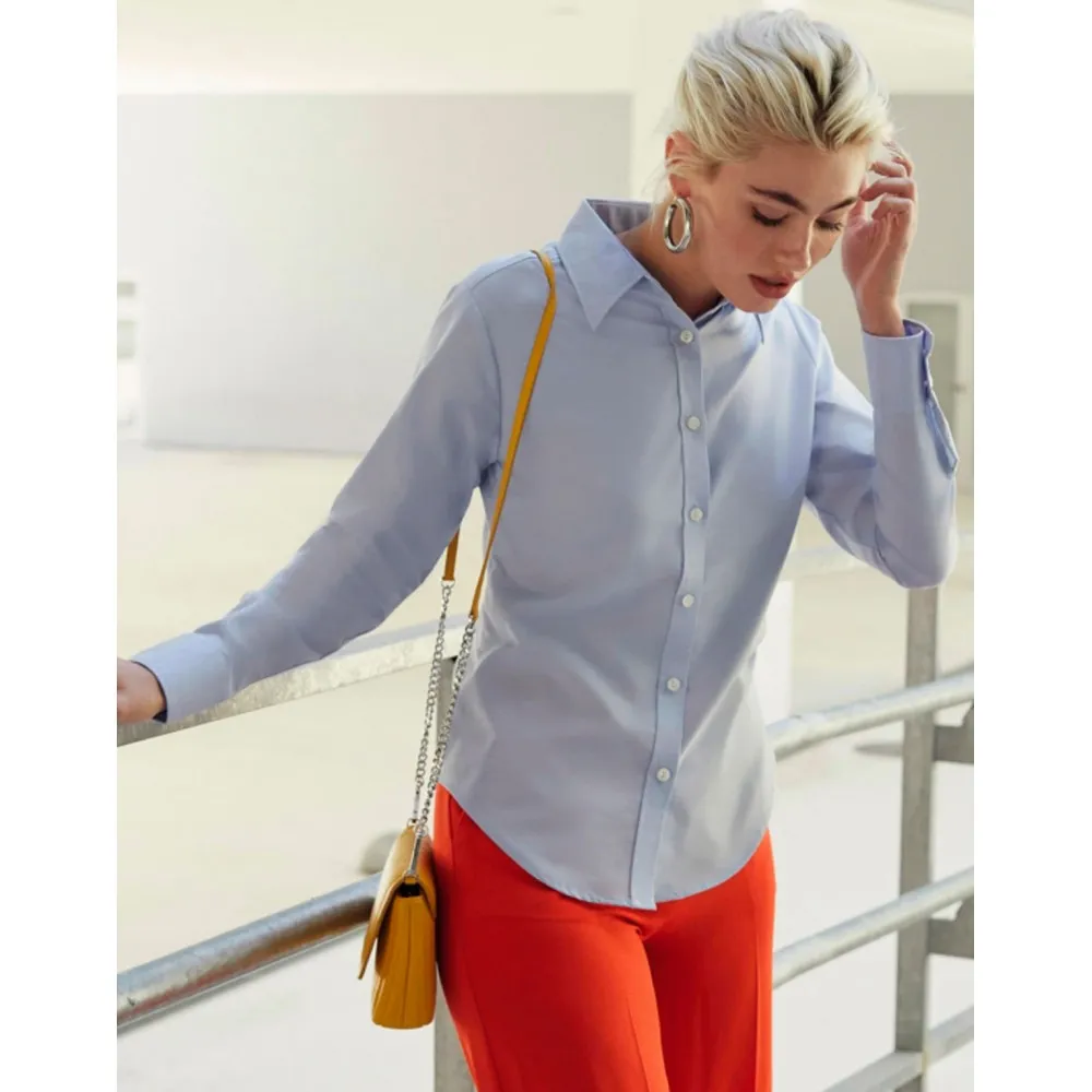 Camisa Oxford manga larga mujer