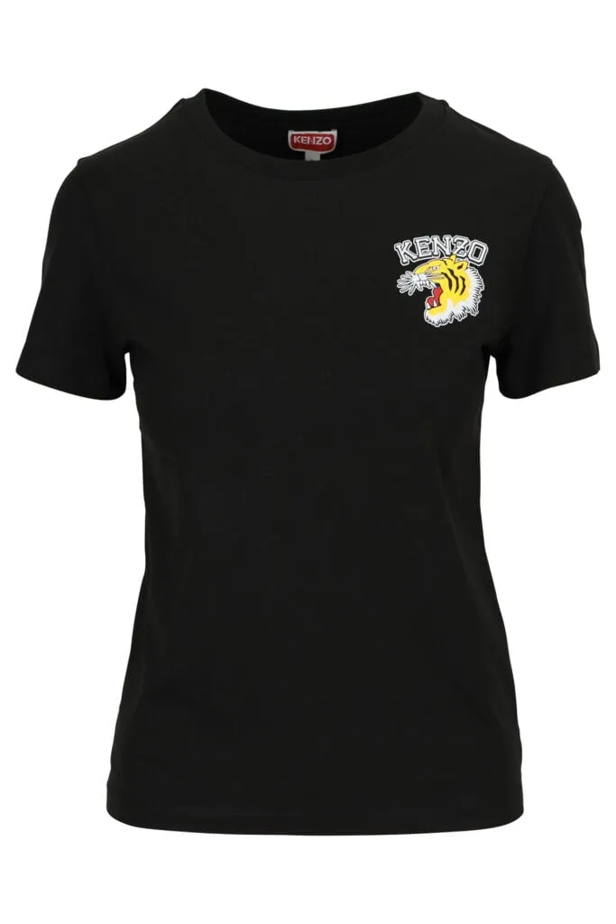 Camiseta negra con minilogo 