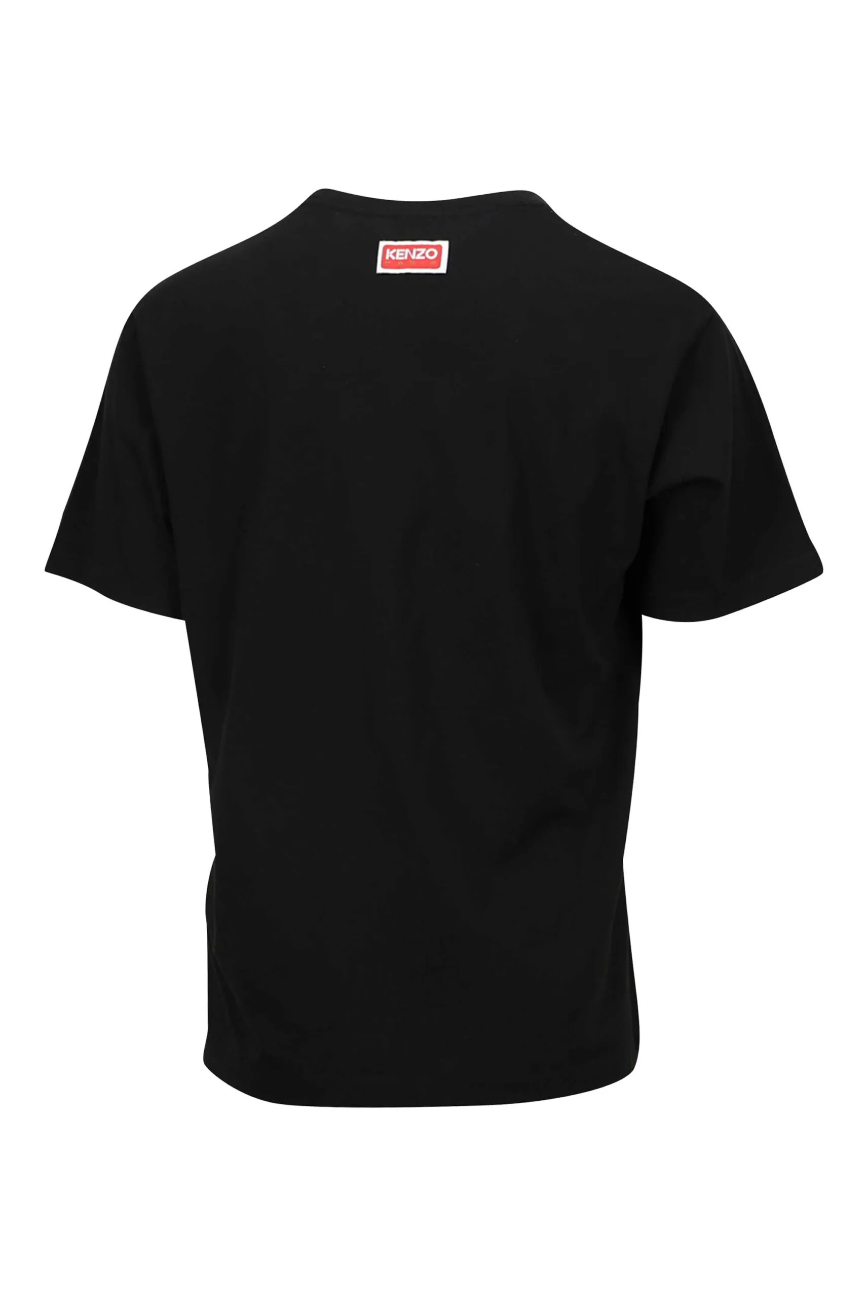 Camiseta negra oversize con maxilogo 