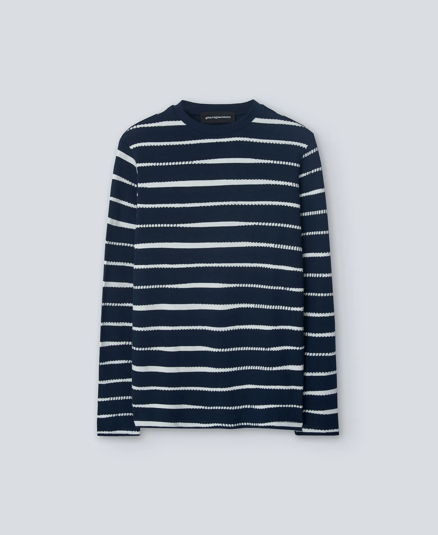 Camiseta rayas manga larga hombre