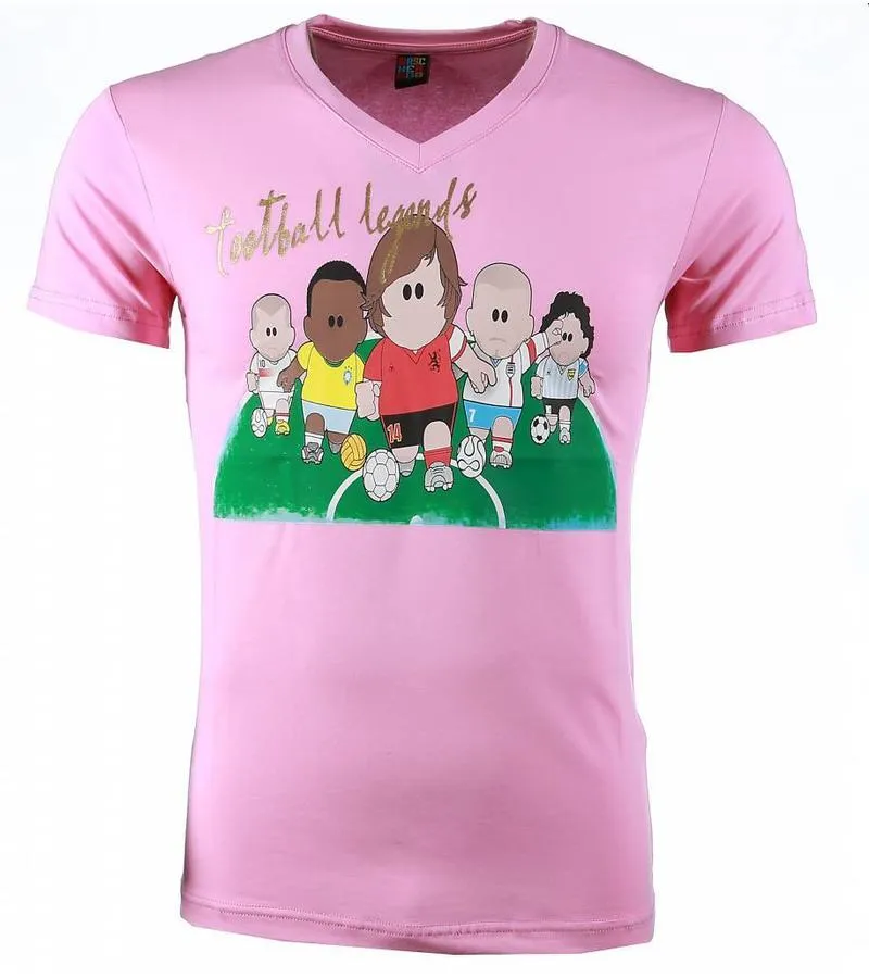 CAMISETAS  FOOTBALL LEGENDS PRINT ROSADO