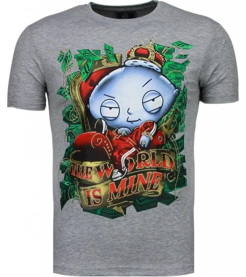 CAMISETAS  RICH STEWIE  GRIS