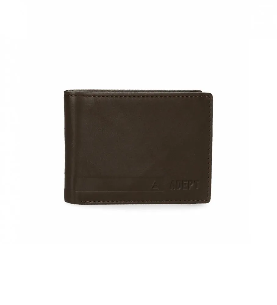 CARTERA ADEPT ALAN MARRóN 11X8X1CM