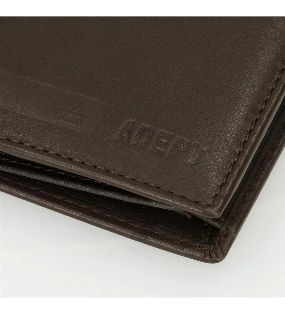 CARTERA ADEPT ALAN MARRóN 11X8X1CM