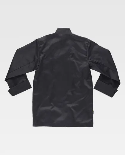 Chaqueta de cocina con vivos a contraste Negro / Blanco