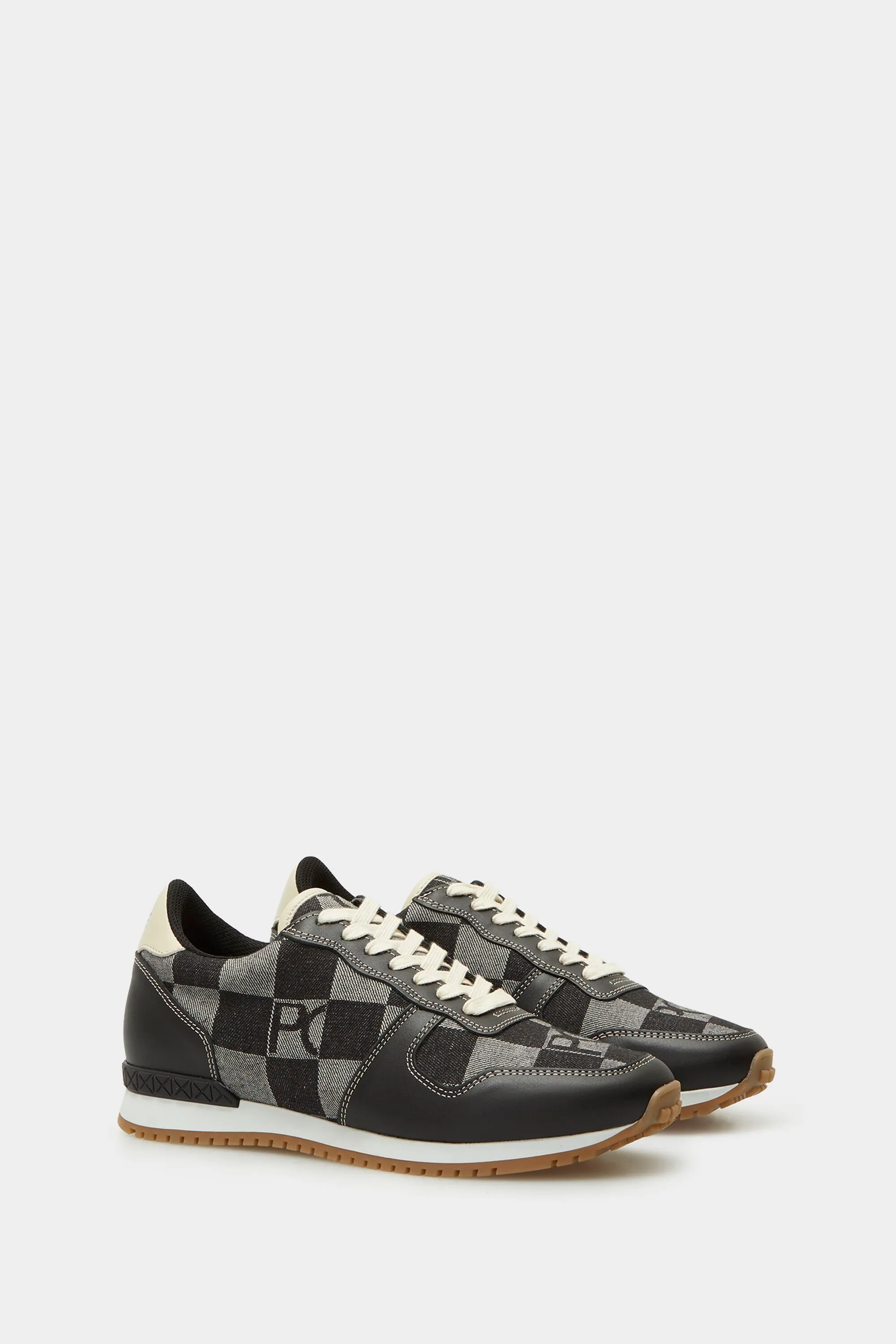 Deportiva piel y Lona Cubos Denim