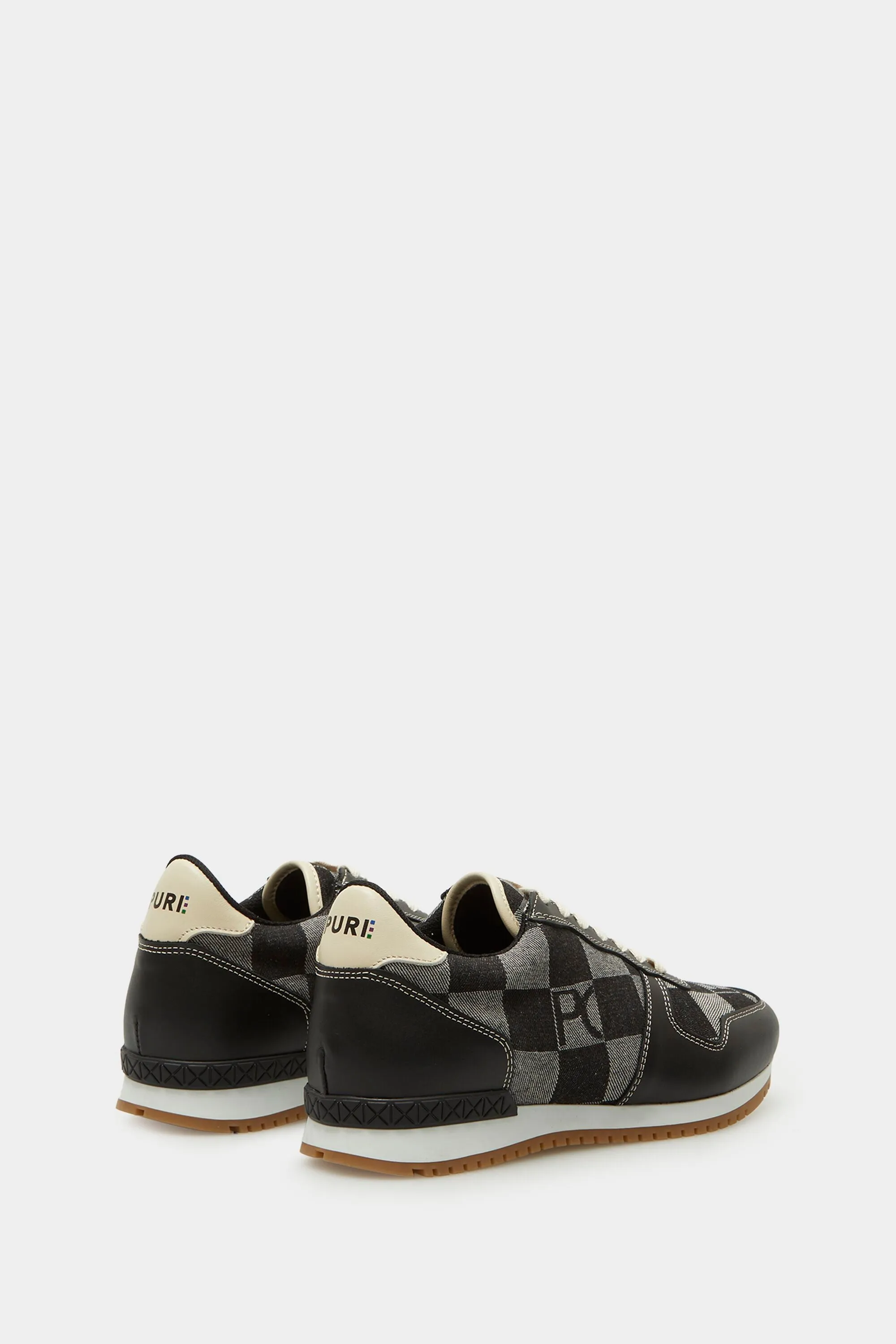 Deportiva piel y Lona Cubos Denim
