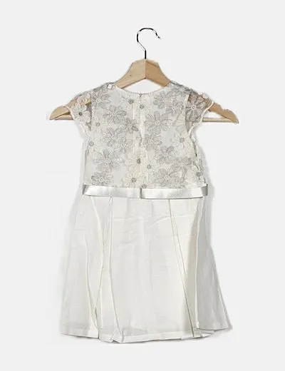 DR.KID Vestido blanco detalles glitter
