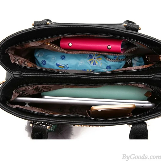 Elegant Ladies Twill Shoulder Bag Autumn Purse Messenger Crossbody Bags Winter Handbag