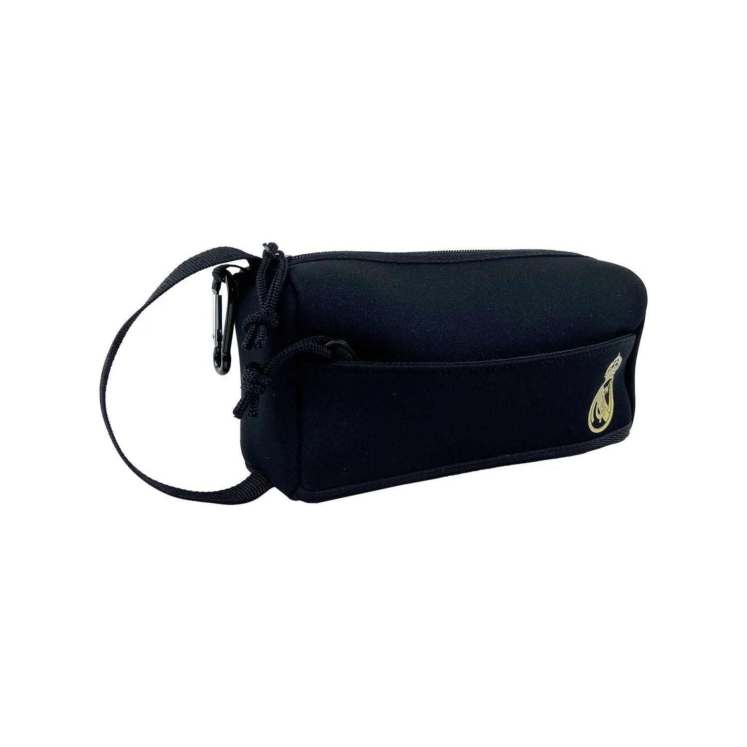 Estuche Cilíndrico Neopreno Negro/Dorado