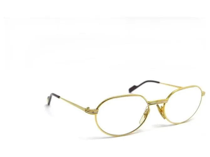 GAFAS CARTIER TRINITY DE METAL ORO + ESTUCHE PARA GAFAS DORADAS Dorado 