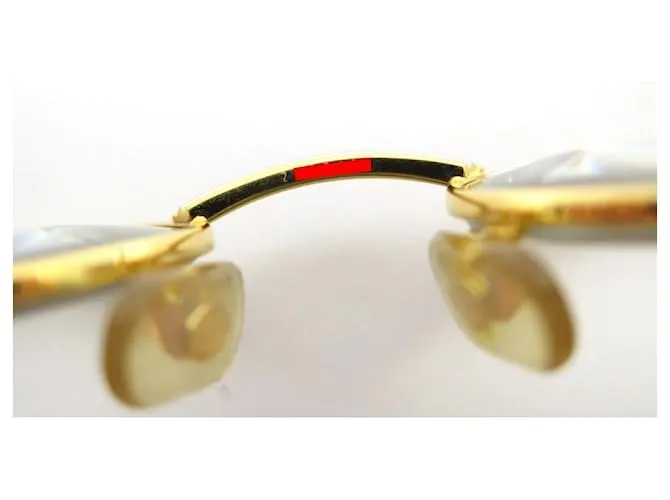 GAFAS CARTIER TRINITY DE METAL ORO + ESTUCHE PARA GAFAS DORADAS Dorado 
