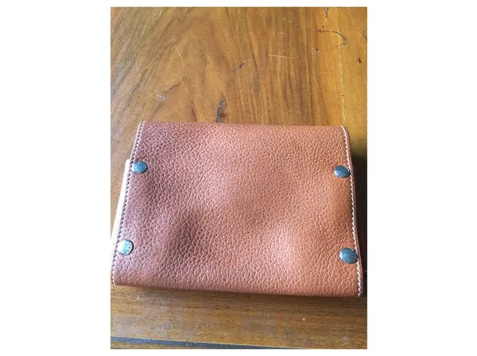 Hermès Estuche para tarjetas o gafas Caramelo 