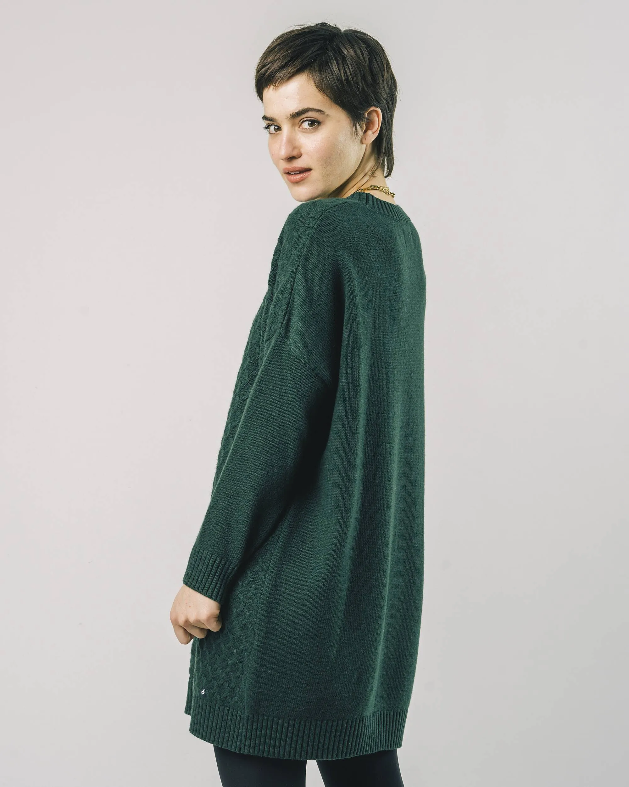 Knitted Dress Dark Green