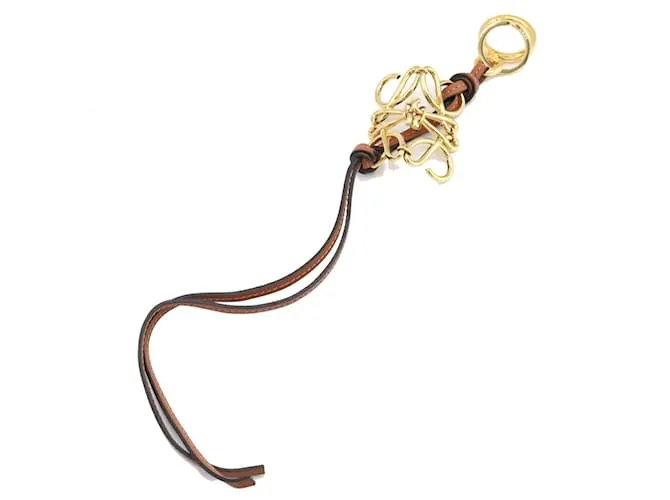 Llavero Anagram de Loewe Castaño Dorado 