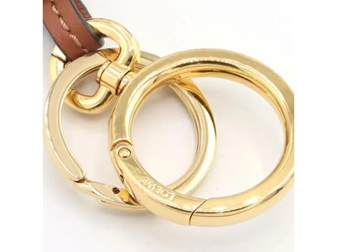 Llavero Anagram de Loewe Castaño Dorado 