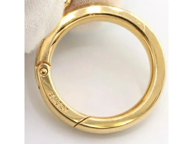 Llavero Anagram de Loewe Castaño Dorado 