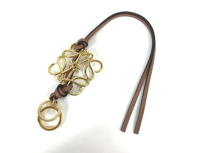 Llavero de cuero marrón Loewe Castaño 