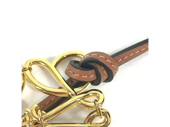 Llavero de cuero marrón Loewe Castaño 