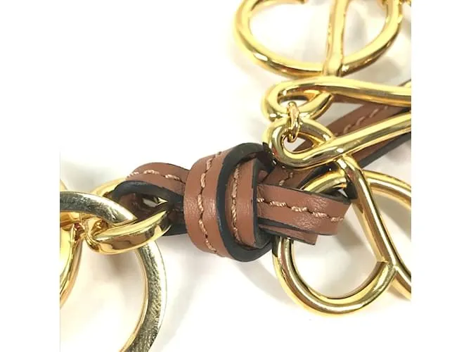 Llavero de cuero marrón Loewe Castaño 