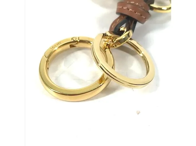 Llavero de cuero marrón Loewe Castaño 