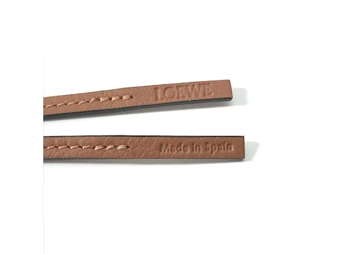 Llavero de cuero marrón Loewe Castaño 