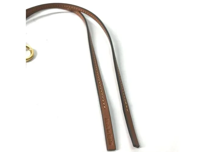 Llavero de cuero marrón Loewe Castaño 