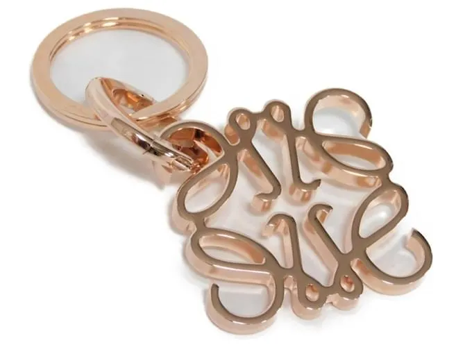 Llavero de latón dorado rosa Loewe 