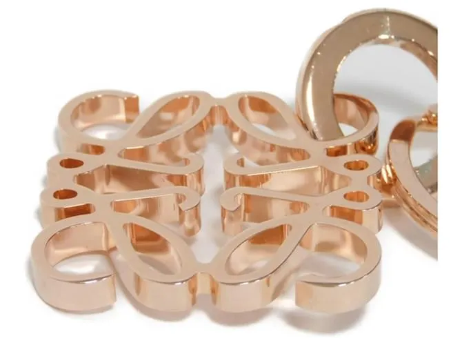Llavero de latón dorado rosa Loewe 