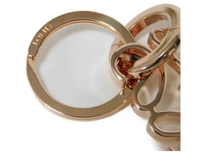 Llavero de latón dorado rosa Loewe 