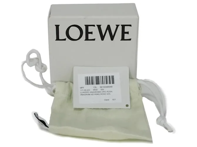 Llavero de latón dorado rosa Loewe 