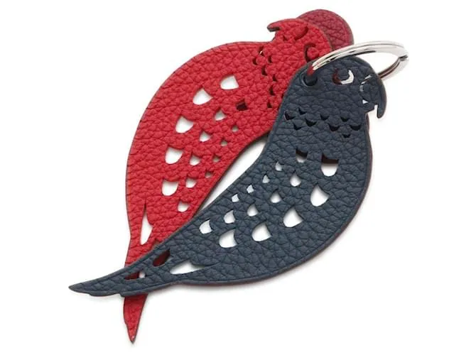 Llavero Hermès Charm Petite H Roja Azul Multicolor 