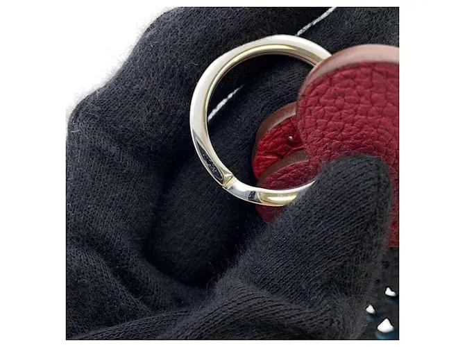 Llavero Hermès Charm Petite H Roja Azul Multicolor 