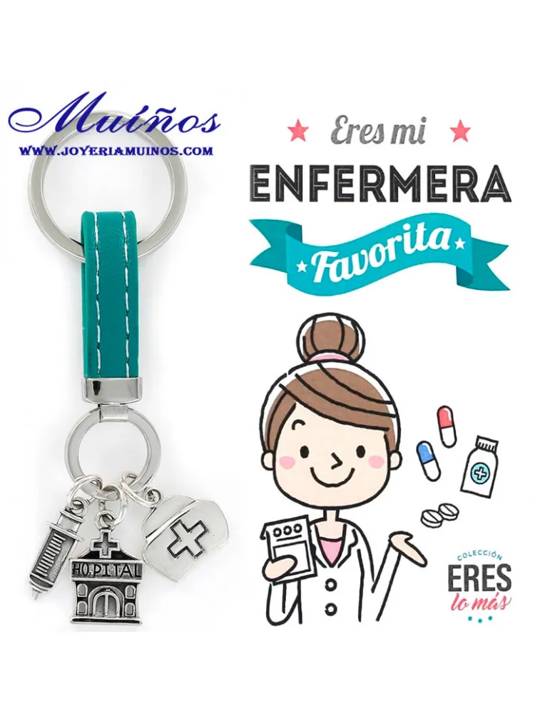 Llavero plata eres mi enfermera favorita