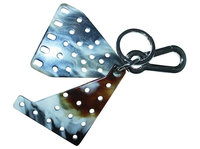 Loewe Llavero de esmalte jaspeado gris 