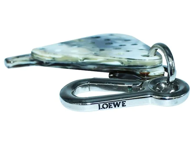 Loewe Llavero de esmalte jaspeado gris 